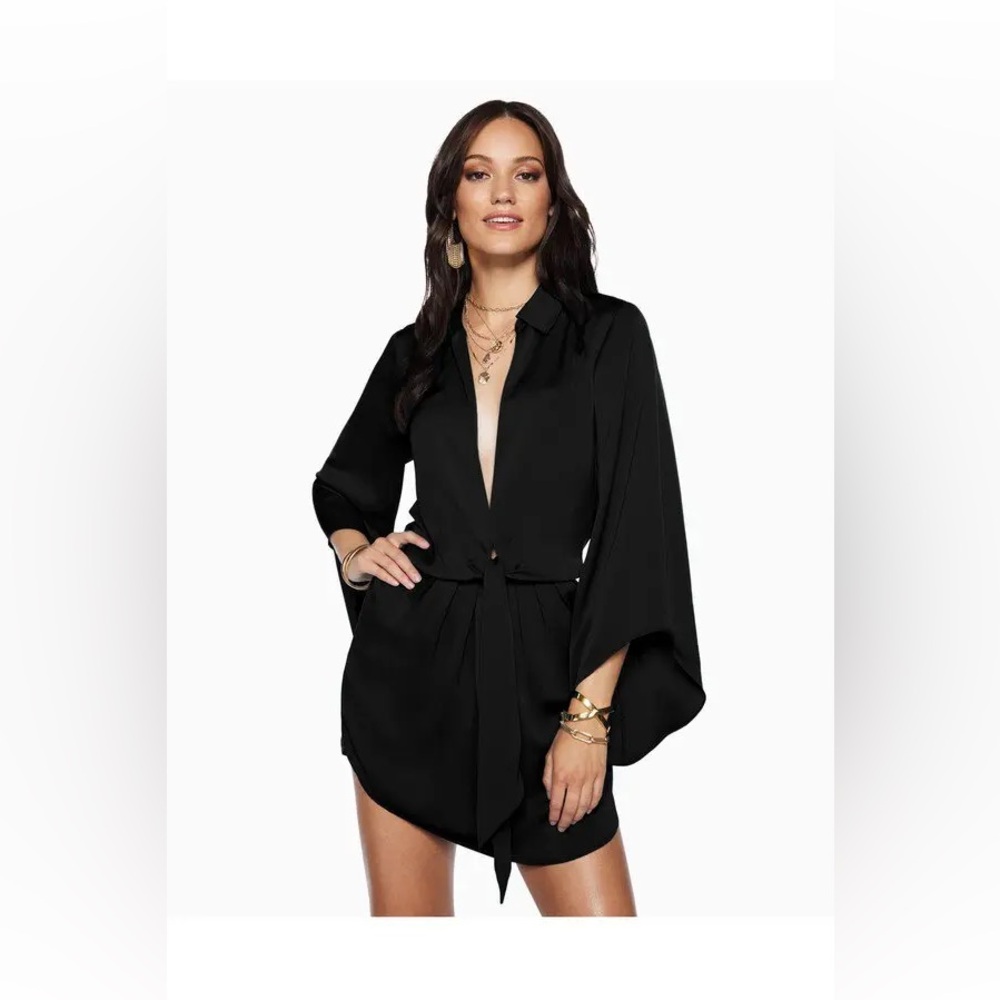 Ramy Brook Penny Bell Sleeve Mink Dress size small